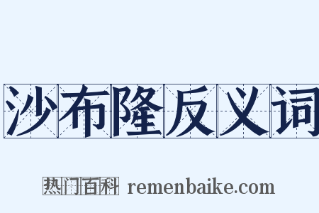 沙布隆反义词是什么意思的图片